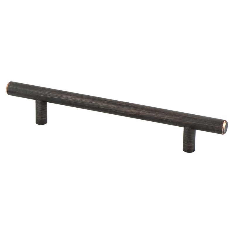 7.38' Transitional Modern Bar Pull in Verona Bronze from Tempo Collection