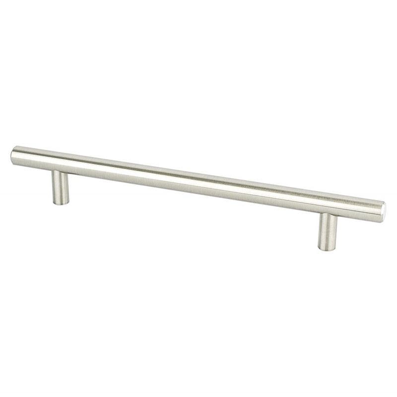 8.69' Transitional Modern Bar Pull in Brushed Nickel from Tempo Collection