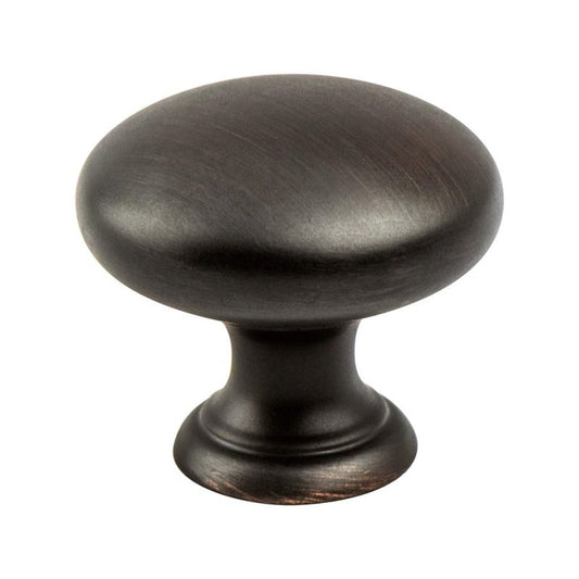 1.19" Wide Traditional Circular Knob in Verona Bronze from Vibrato Collection