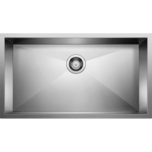 Quatrus 32" Single-Basin Undermount Kitchen Sink in Stainless Steel (32" x 18" x 9")