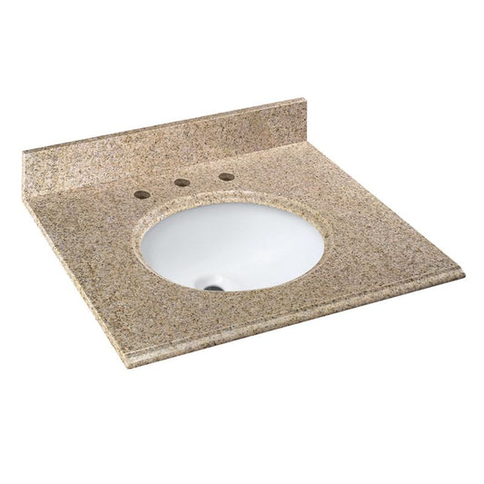 25" x 22" Countertop Vanity with Integrated Sink in Beige