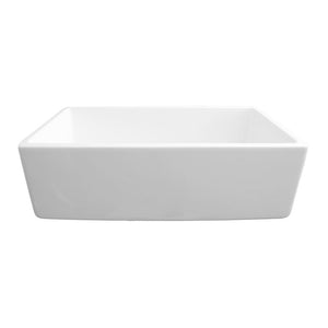 33' Fireclay Single-Basin Farmhouse Apron Kitchen Sink in Gloss White (33' x 17.63' x 10')