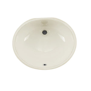 15' x 6' Single-Basin Undermount Vanity Sink in Biscuit