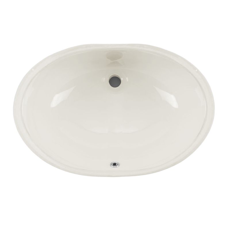 17.25' x 6.25' Single-Basin Undermount Vanity Sink in Biscuit