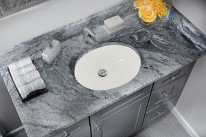 17.25' x 6.25' Single-Basin Undermount Vanity Sink in Biscuit