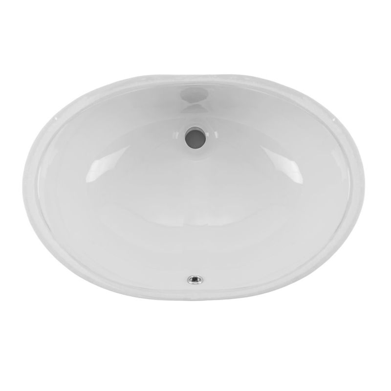 17.25' x 6.25' Single-Basin Undermount Vanity Sink in White