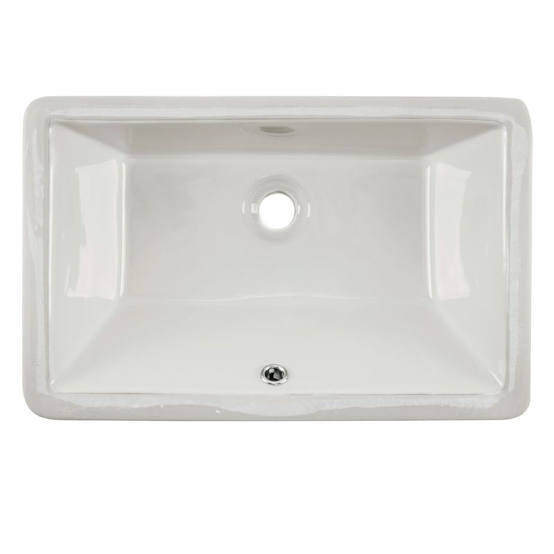 18.5' x 5.5' Single-Basin Undermount Vanity Sink in Biscuit