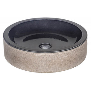 20' Lava Rock Vessel Bathroom Sink in Ebony from Wauld Collection