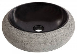 12.75' Marble Vessel Bathroom Sink in Black from Wauld Collection