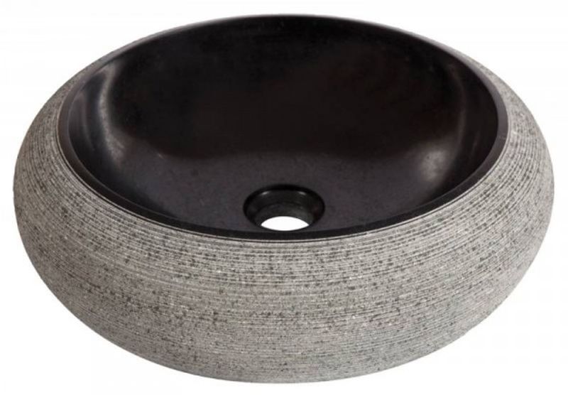 12.75' Marble Vessel Bathroom Sink in Black from Wauld Collection