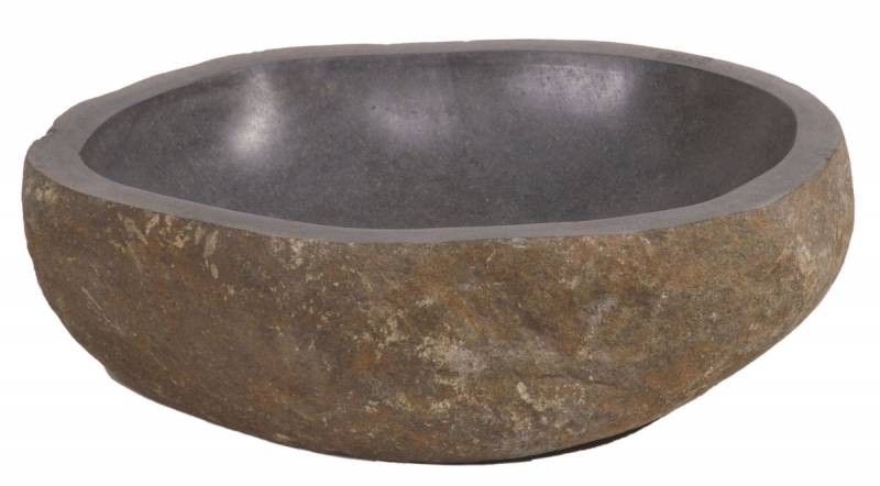 Rock Vessel Bathroom Sink in Black Grey Beige from Wauld Collection