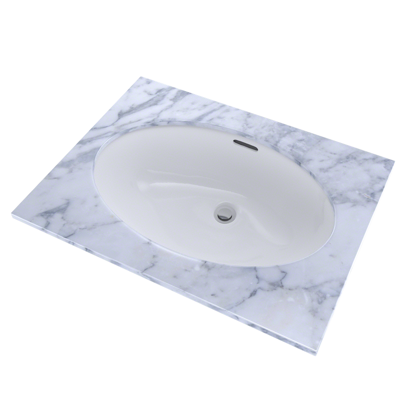 16.5' Vitreous China Undermount Bathroom Sink in Cotton White