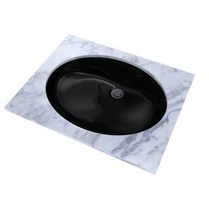 17.25' Vitreous China Undermount Bathroom Sink in Ebony from Dantesca Collection