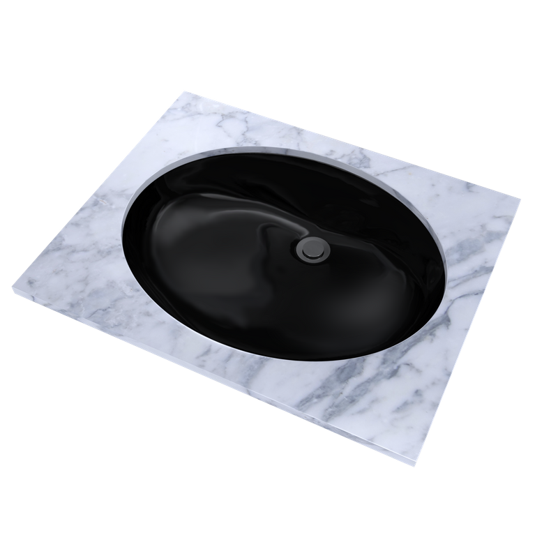 17.25' Vitreous China Undermount Bathroom Sink in Ebony from Dantesca Collection
