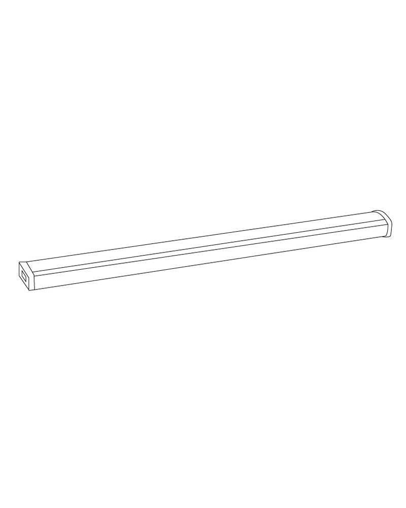 Ceiling Wrap 4' 1 Light Flush Mount in White - 4000 Color Temperature
