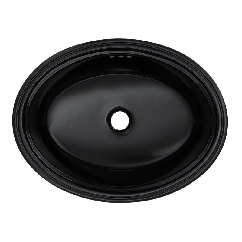 16.25' Vitreous China Undermount Bathroom Sink in Ebony from Dartmouth Collection