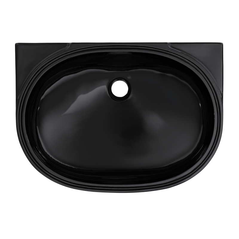 15.75' Vitreous China Undermount Bathroom Sink in Ebony