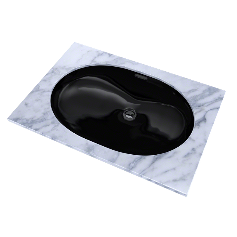 15.75' Vitreous China Undermount Bathroom Sink in Ebony