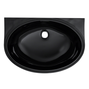 16.5' Vitreous China Undermount Bathroom Sink in Ebony