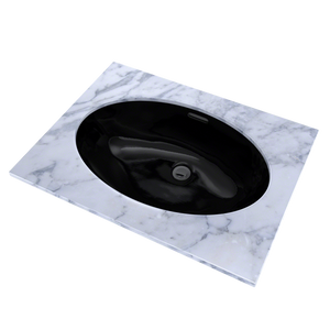 16.5' Vitreous China Undermount Bathroom Sink in Ebony