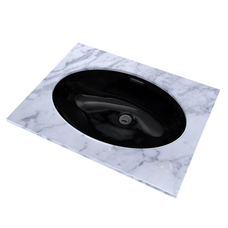 16.5' Vitreous China Undermount Bathroom Sink in Ebony