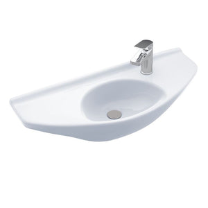 11.81' Vitreous China Wall Mount Bathroom Sink in Cotton White