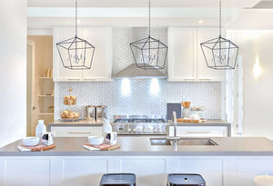 Abode 32.5' 8 Light Multi-Tier Chandelier in Textured Black and Polished Nickel