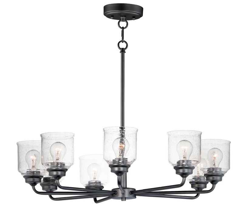 Acadia 32' 8 Light Chandelier in Black