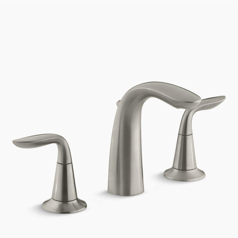 Refinia Widespread Two-Handle Bathroom Faucet in Vibrant Brushed Nickel