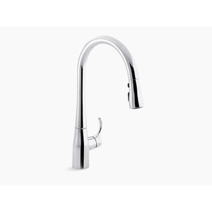 Simplice Pull-Down 16.63' Kitchen Faucet in Polished Chrome