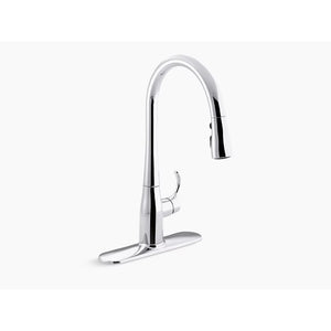 Simplice Pull-Down 16.63' Kitchen Faucet in Matte Black