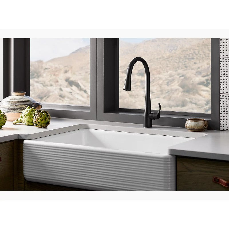 Simplice Pull-Down 16.63' Kitchen Faucet in Matte Black