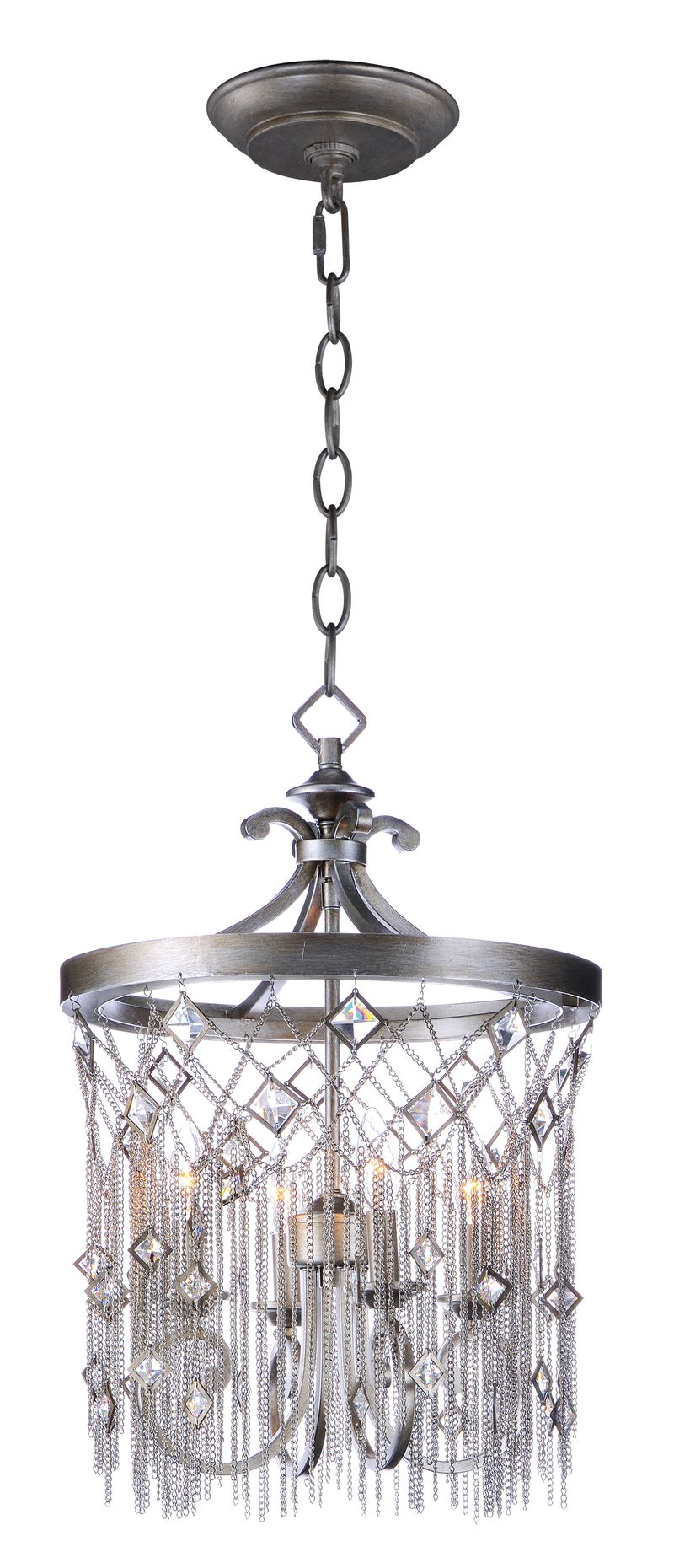 Alessandra 16.25' 4 Light Chandelier in Silver Mist