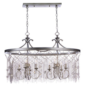 Alessandra 16.25' 8 Light Chandelier in Silver Mist