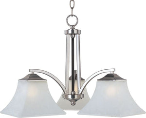 Aurora 22.5' 3 Light Down Light Chandelier in Satin Nickel