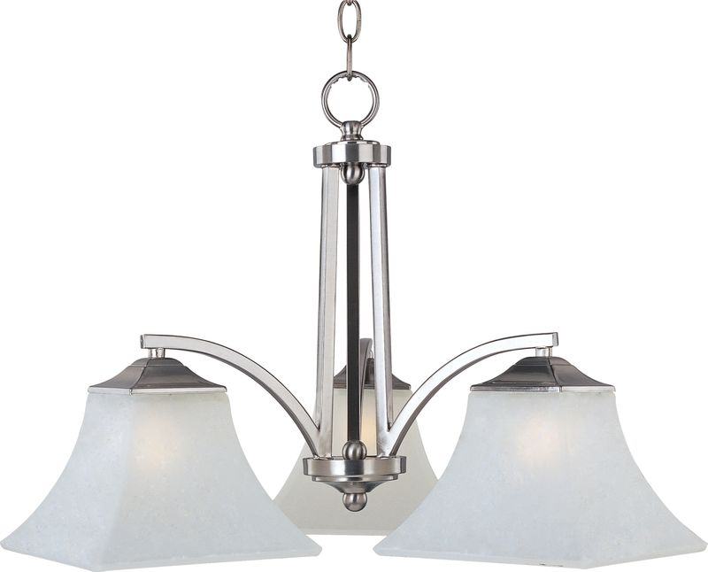 Aurora 22.5' 3 Light Down Light Chandelier in Satin Nickel