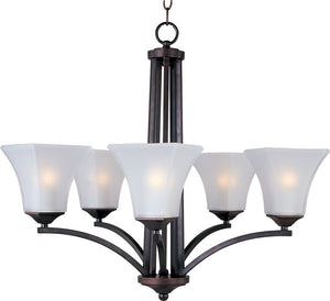 Aurora 26' 5 Light Single-Tier Chandelier in Oil Rubbed Bronze