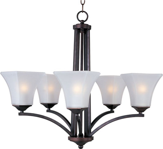 Aurora 26" 5 Light Single-Tier Chandelier in Oil Rubbed Bronze