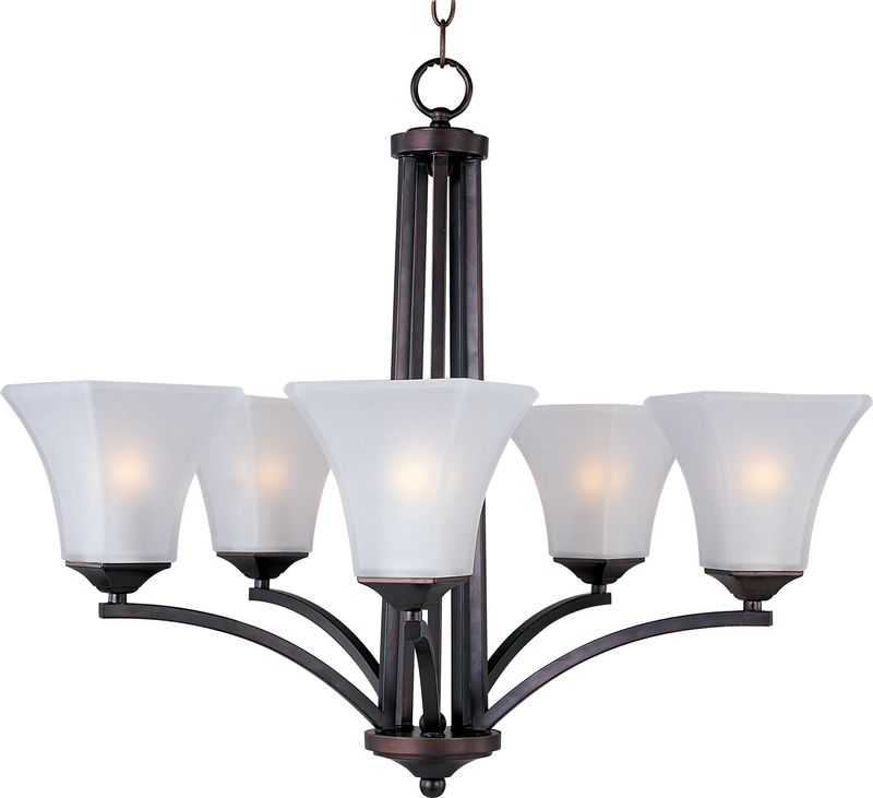 Aurora 26' 5 Light Single-Tier Chandelier in Oil Rubbed Bronze