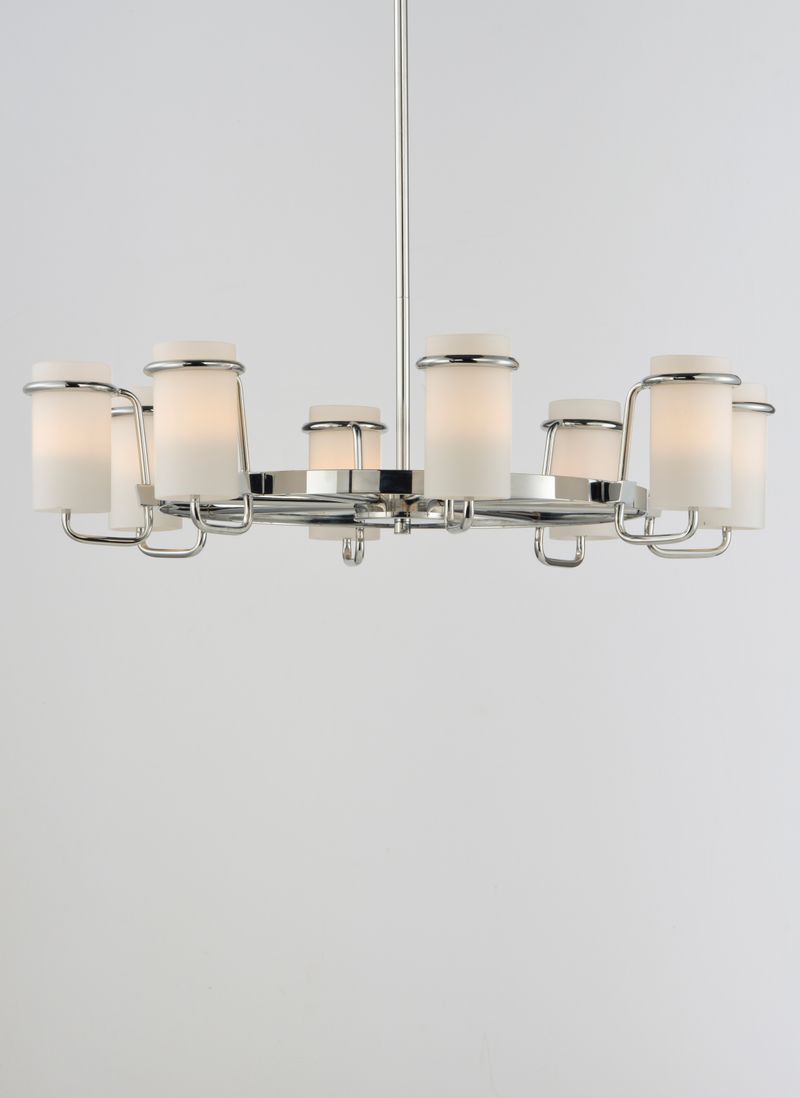 Avant 25' 8 Light Chandelier in Polished Chrome