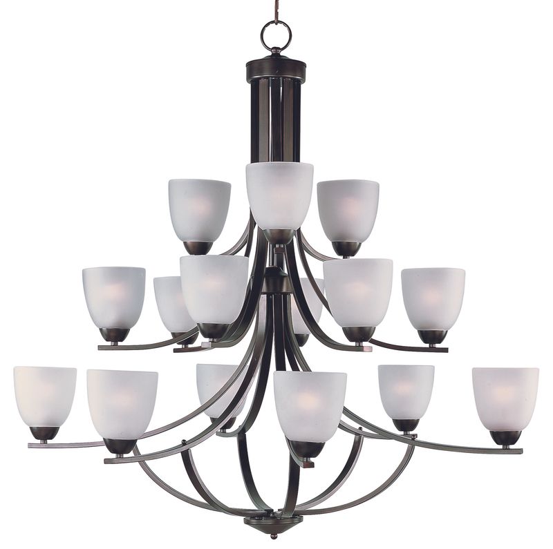 Axis 43' 15 Light Multi-Tier Chandelier in Oil Rubbed Bronze