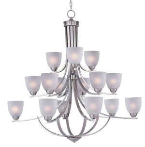 Axis 43' 15 Light Multi-Tier Chandelier in Satin Nickel