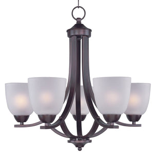 Axis 24' 5 Light Single-Tier Chandelier in Oil Rubbed Bronze