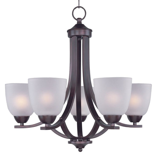 Axis 24" 5 Light Single-Tier Chandelier in Oil Rubbed Bronze