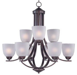 Axis 28' 9 Light Multi-Tier Chandelier in Oil Rubbed Bronze