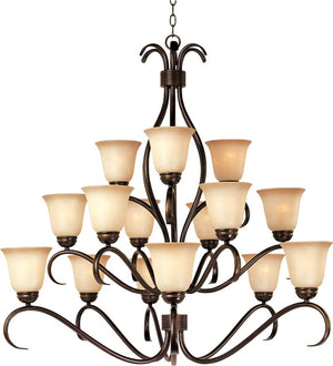 Basix 42' 15 Light Multi-Tier Chandelier in Oil Rubbed Bronze