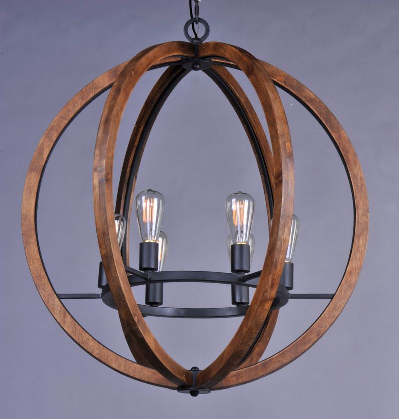 Bodega Bay 30' 6 Light Single-Tier Chandelier in Anthracite