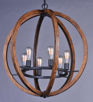 Bodega Bay 30' 6 Light Single-Tier Chandelier in Anthracite