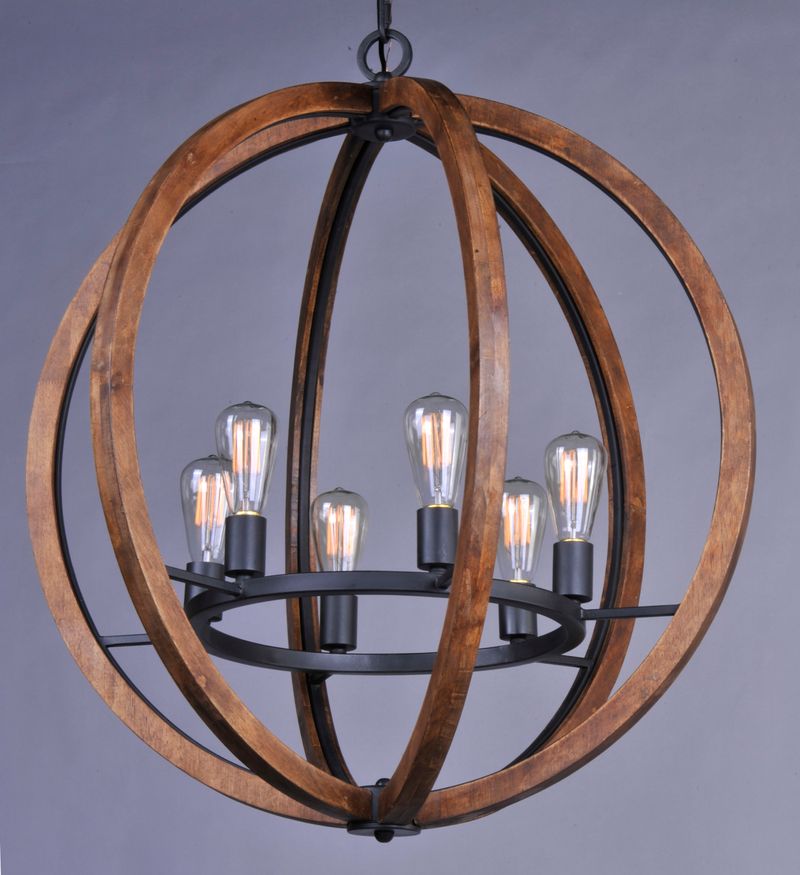 Bodega Bay 30' 6 Light Single-Tier Chandelier in Anthracite