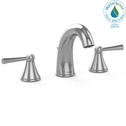 Silas Widespread Two-Handle Bathroom Faucet in Polished Chrome
